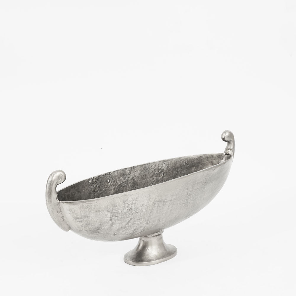 Dixson Footed Metal Bowl Large Pewter