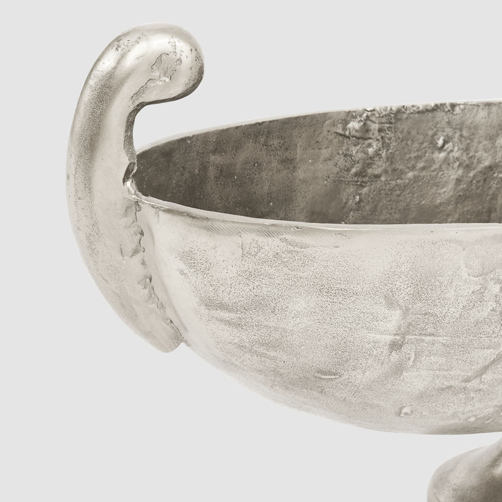 Dixson Footed Metal Bowl Large Pewter