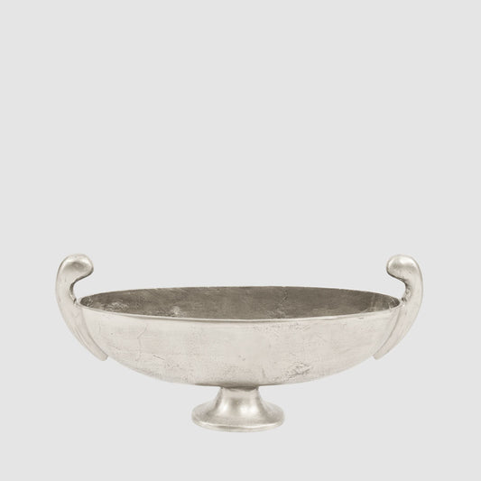 Dixson Footed Metal Bowl Small Pewter