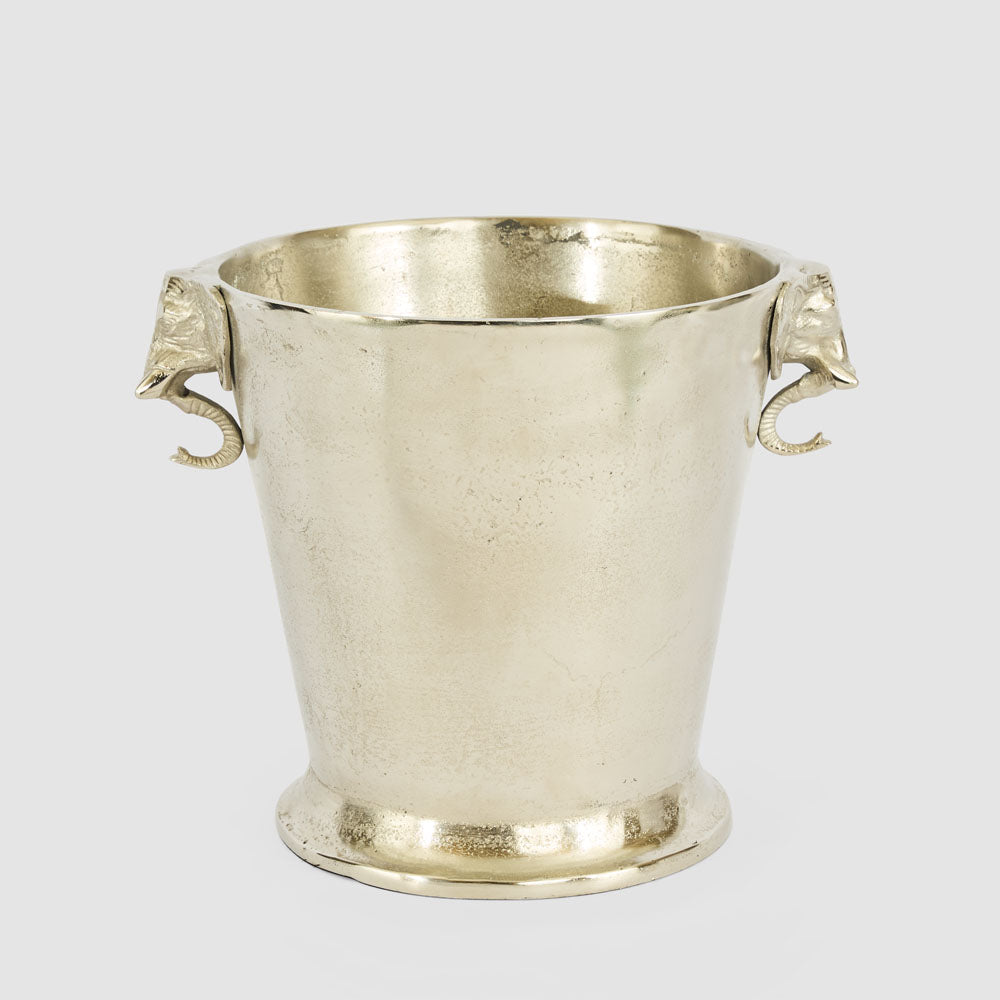 Elephant  Bucket Large Pewter