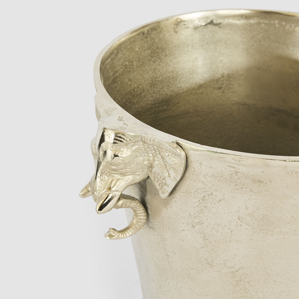 Elephant  Bucket Large Pewter
