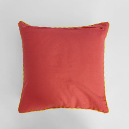Plam Trees 50 x 50cm Embroidered Cushion Orange