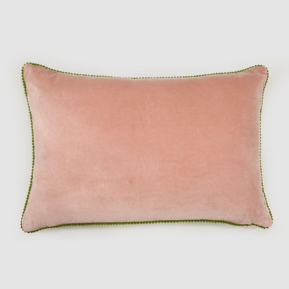 Bloom 40 x 60cm Velvet Cushion Dark Pink
