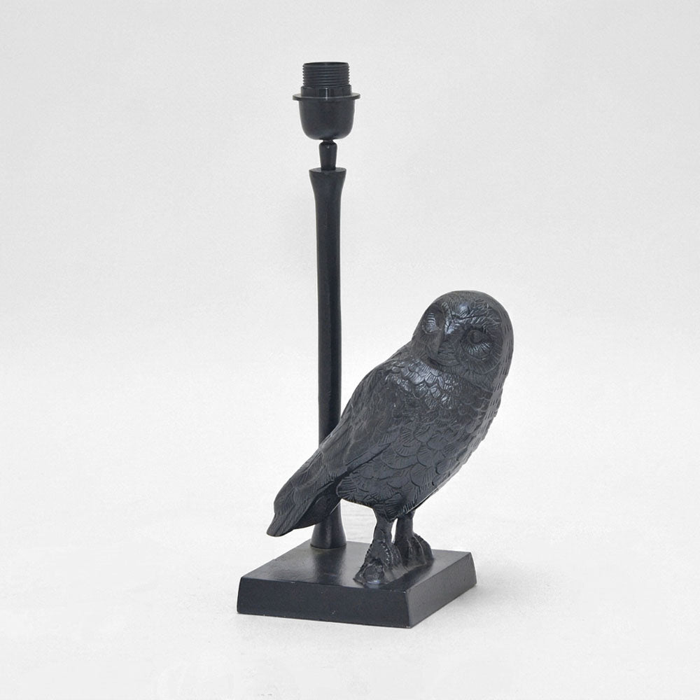 Owl Table Lamp Base Only Matte Black