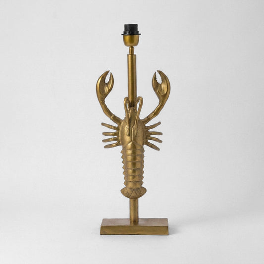 Lobster Table Lamp Base Only Antique Gold