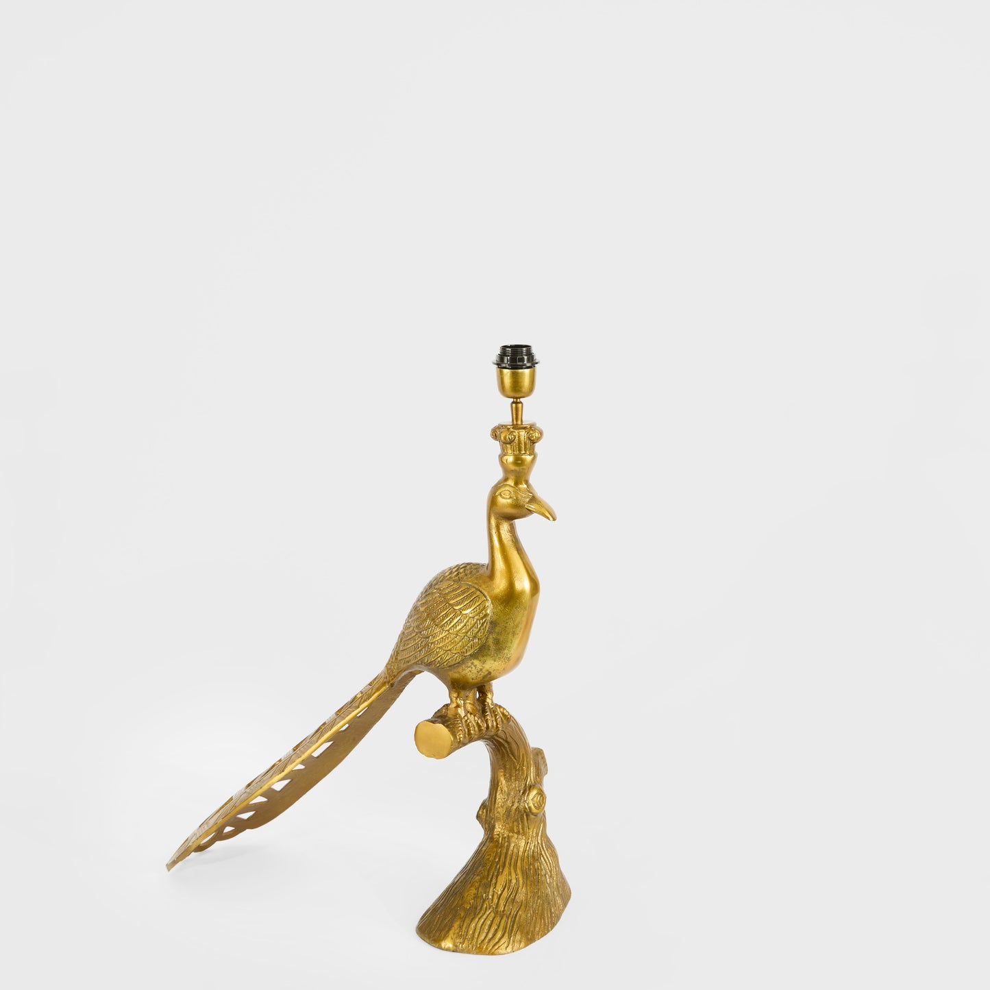 Peacock TableLamp Base Only Gold