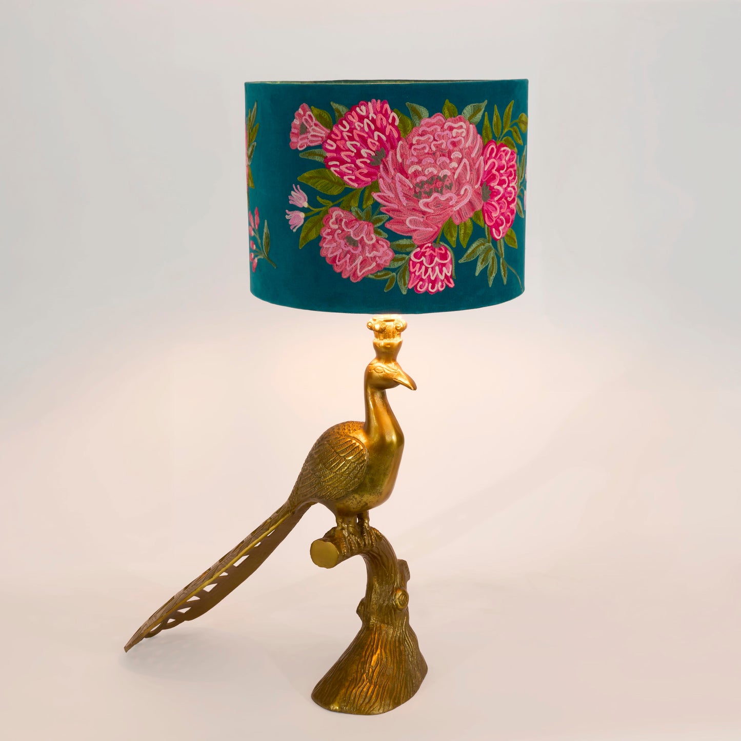 Peacock TableLamp Base Only Gold