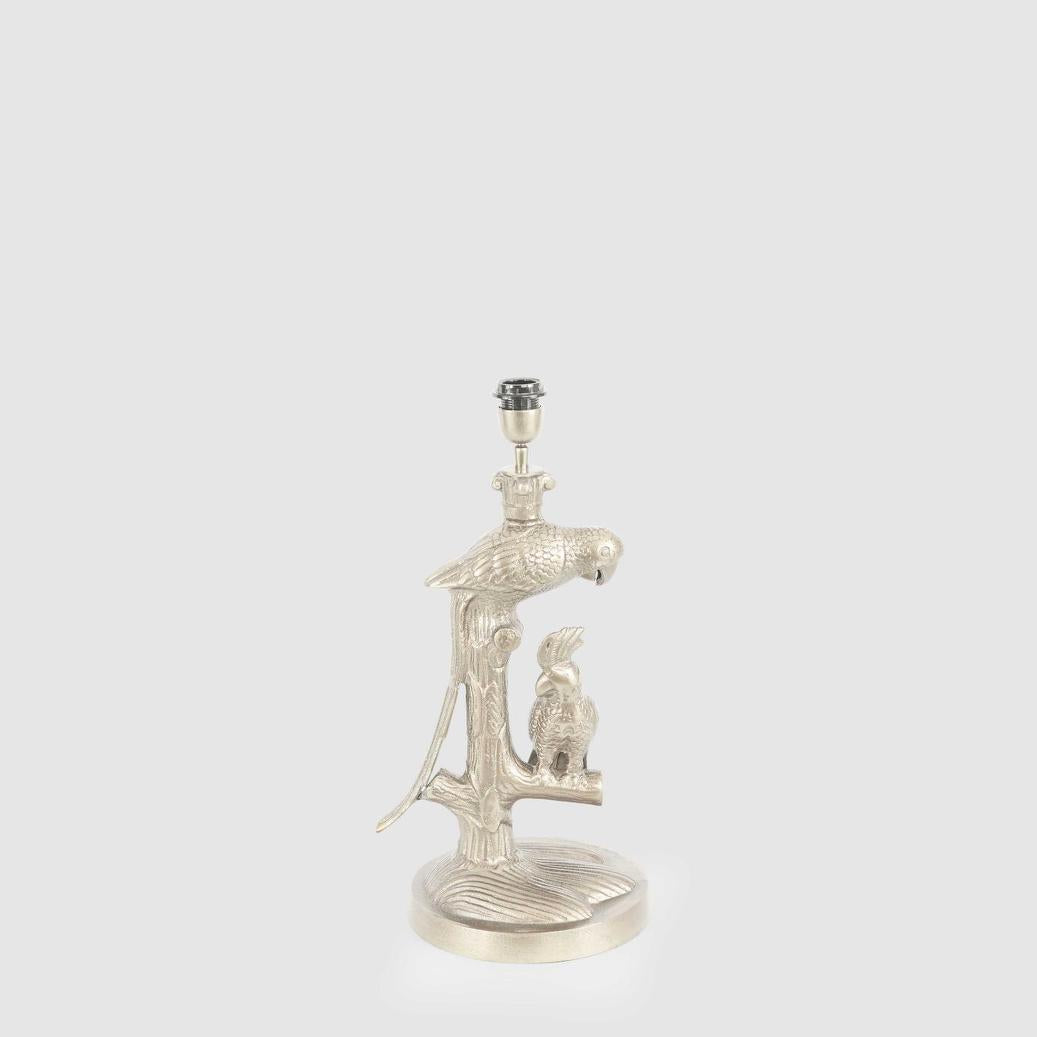 Parrot Table Lamp Base Only Pewter