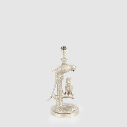 Parrot Table Lamp Base Only Pewter