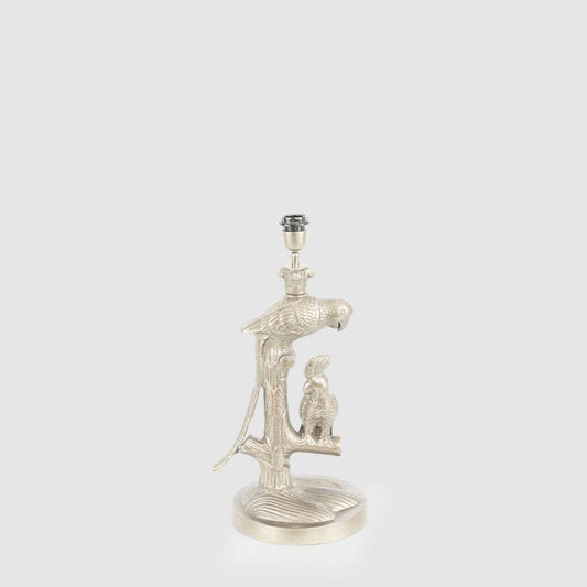Parrot Table Lamp Base Only Pewter