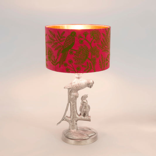 Parrot Table Lamp Base Only Pewter