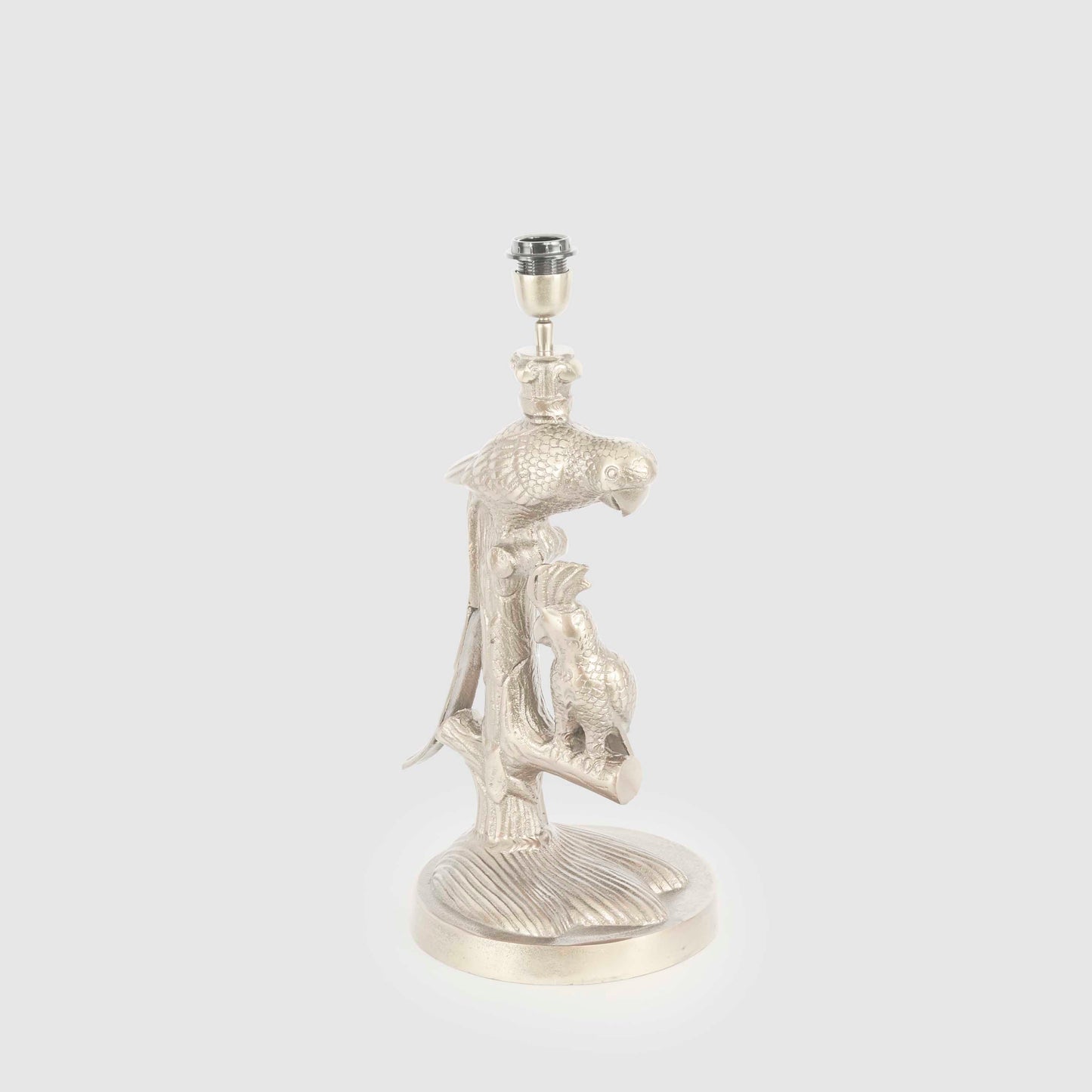 Parrot Table Lamp Base Only Pewter
