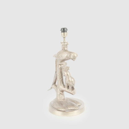 Parrot Table Lamp Base Only Pewter