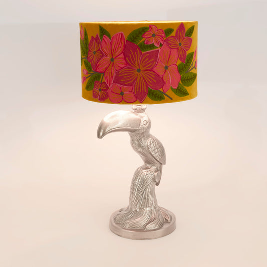 Toucan  Table Lamp Base Only Pewter