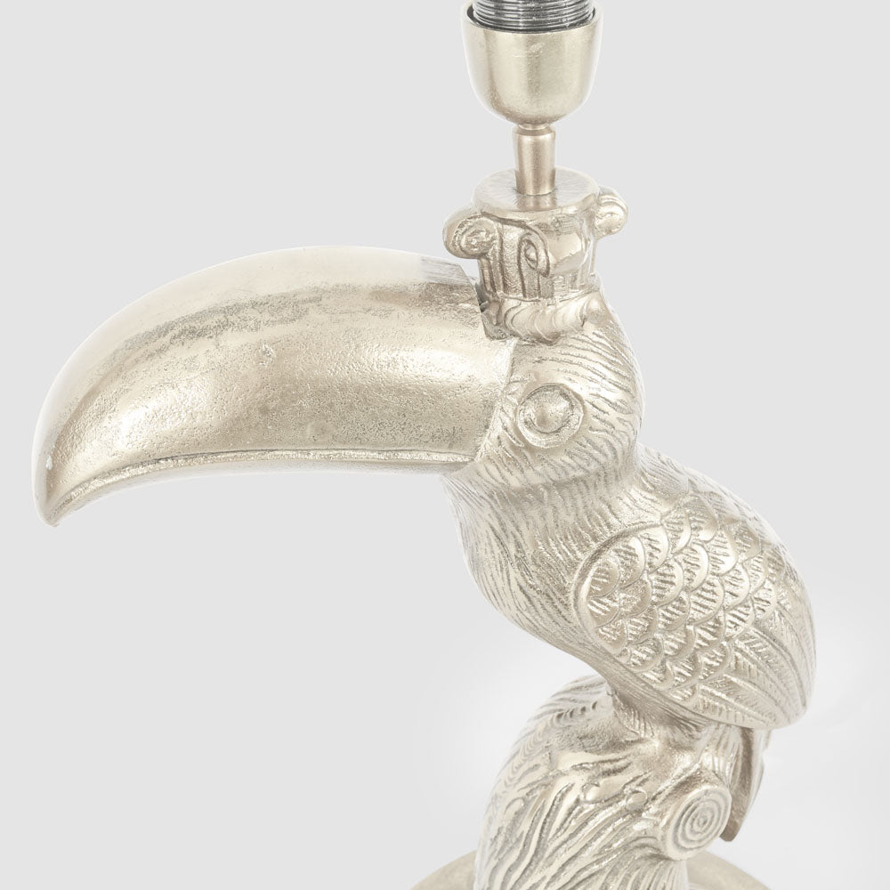 Toucan  Table Lamp Base Only Pewter