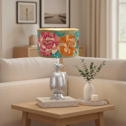 Pineapple Table Lamp Base Only Pewter