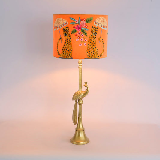 Peacock Table Lamp Base only Bronze
