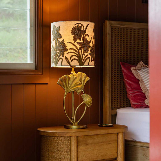 Lotus Leaf Table Lamp Base only Brass