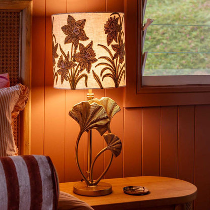 Lotus Leaf Table Lamp Base only Brass