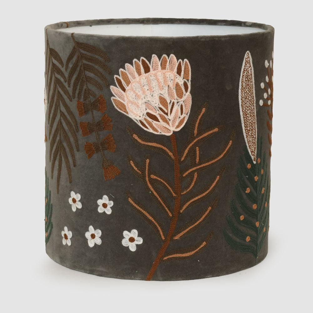 Native Meadow 30cm Drum Shade Grey