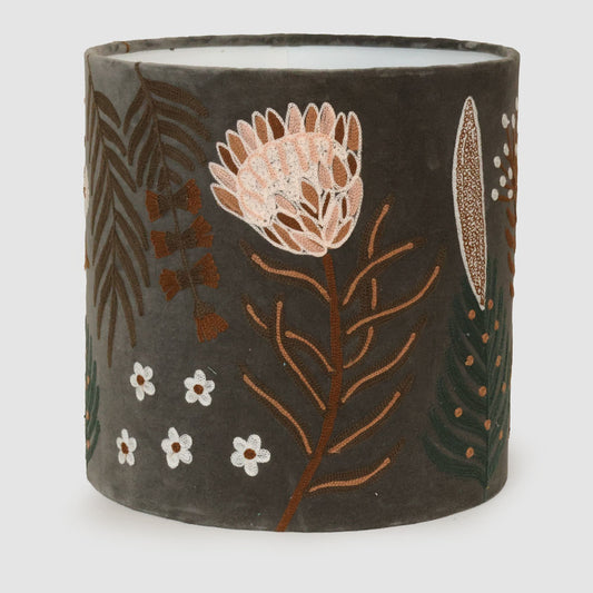 Native Meadow 30cm Drum Shade Grey