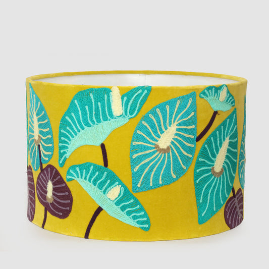 Peace Lilly 40cm Drum Shade Yellow