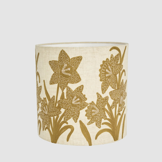 Narcissus Linen Drum Shade Butternut