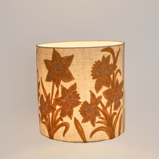 Narcissus Linen Drum Shade Yellow