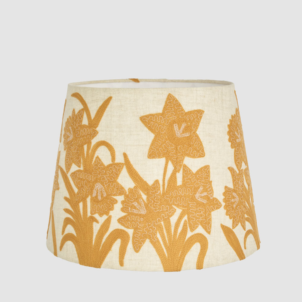 Narcissus Linen Tapered Shade Yellow