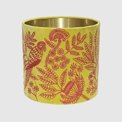 Jungle Bird Drum Shade Medium Yellow & Fushcia