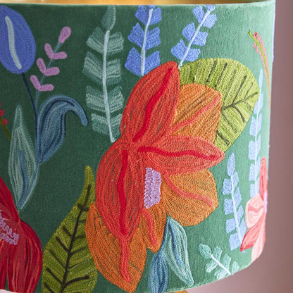 Tropical Drum Shade 40x25cm Forest Green