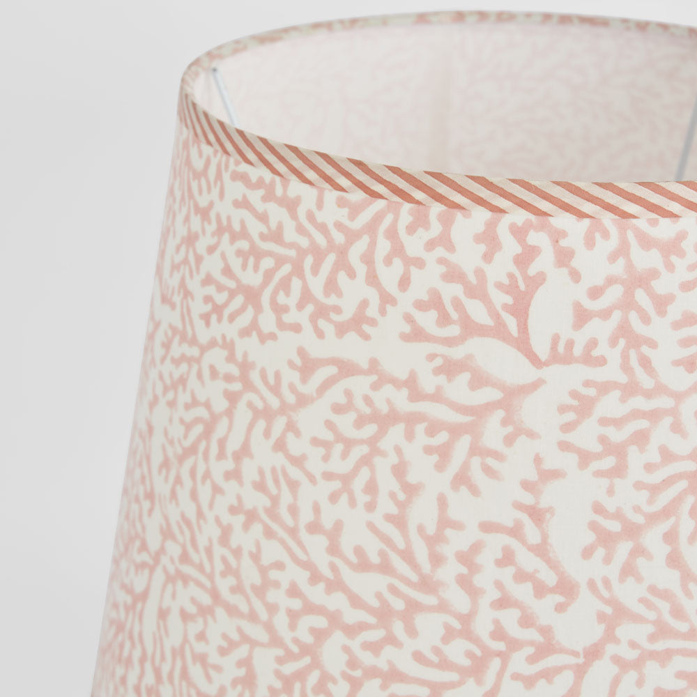 Coral Bay Block Print Tapered Shade Pink