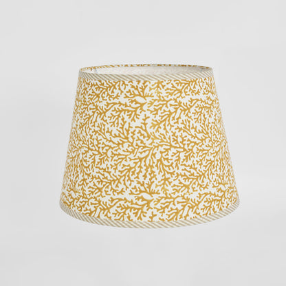 Coral Bay Block Print Tapered Shade Mustard