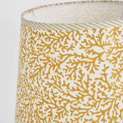 Coral Bay Block Print Tapered Shade Mustard