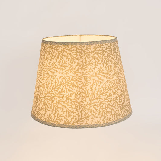 Coral Bay Block Print Tapered Shade Grey