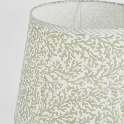 Coral Bay Block Print Tapered Shade Grey