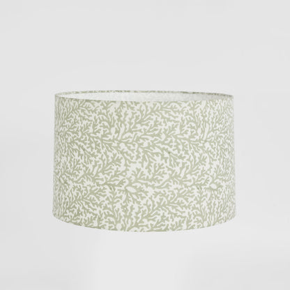 Coral Bay Block Print Drum Shade Grey