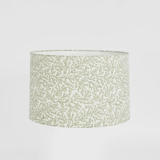 Coral Bay Block Print Drum Shade Grey