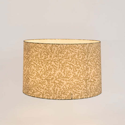 Coral Bay Block Print Drum Shade Grey