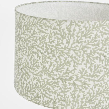 Coral Bay Block Print Drum Shade Grey