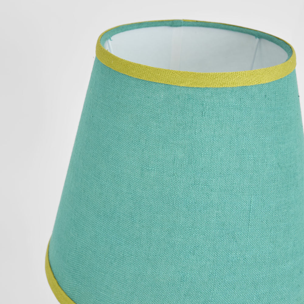 Audrey 100% Linen Tapered Shade Turquoise