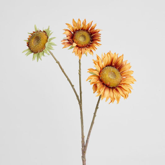 Sunflower Spray 87cm Orange