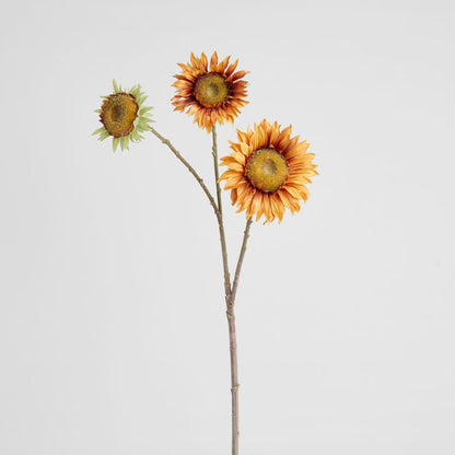 Sunflower Spray 87cm Orange