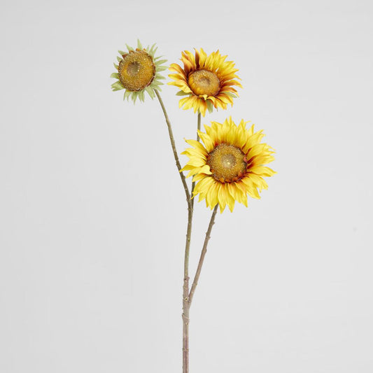 Sunflower Spray 87cm Yellow Brown