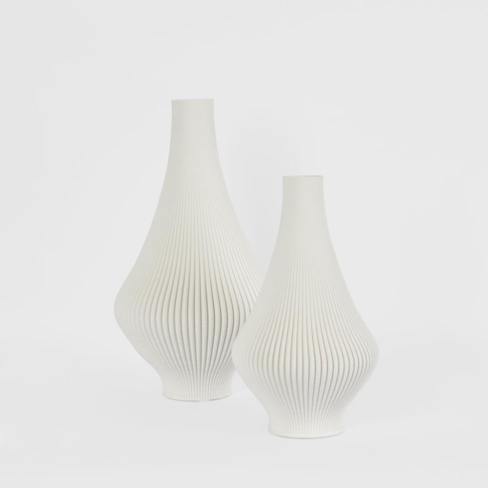Verne 3D Vase LGE White