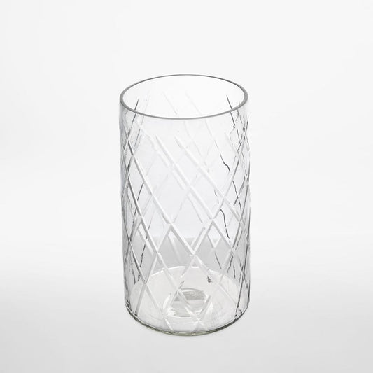 Asscher Hand Cut Cylinder Vase LGE