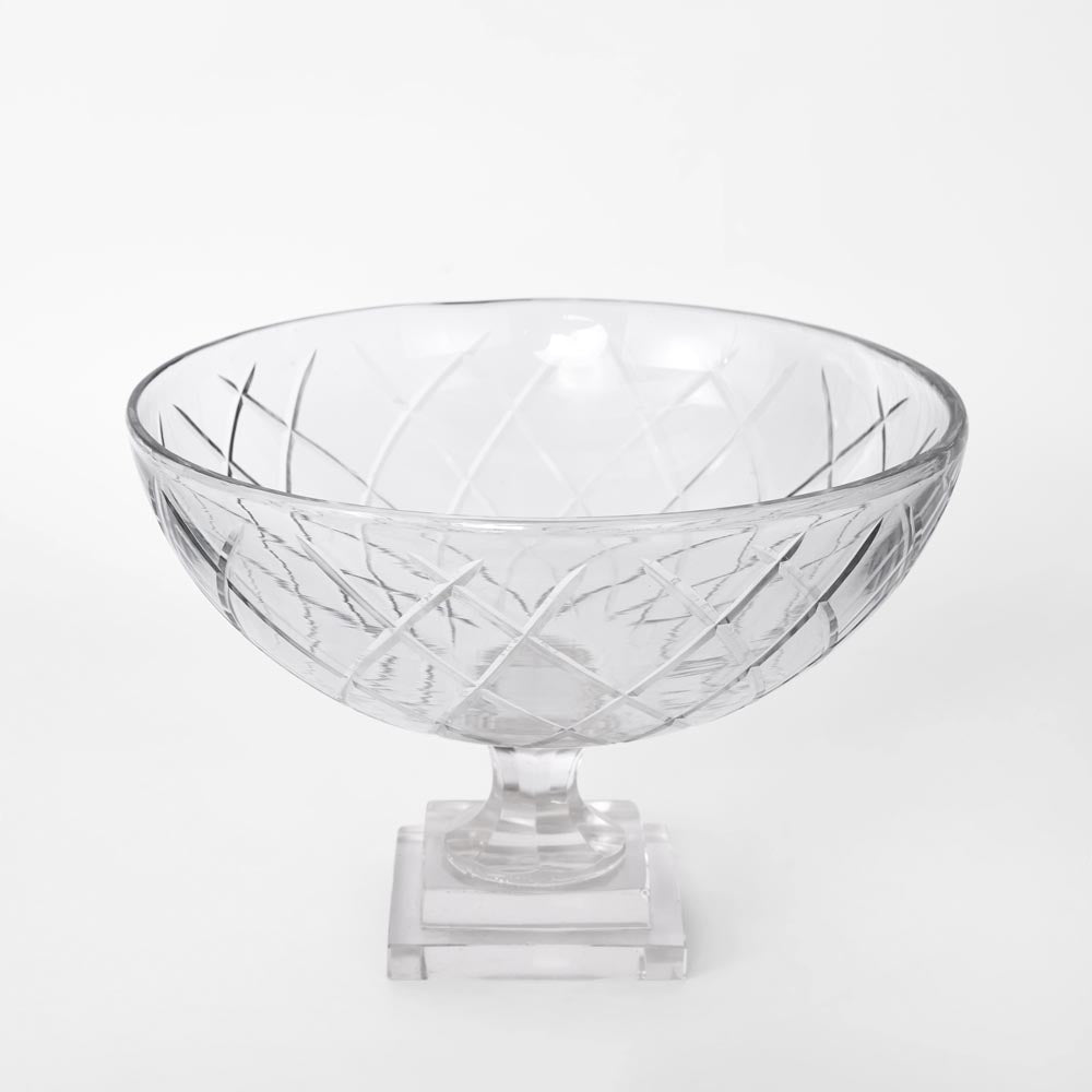 Asscher Hand Cut Pedestal Bowl