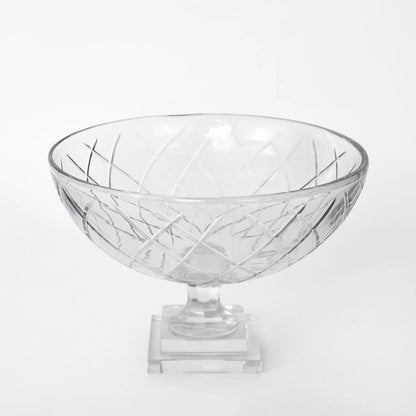 Asscher Hand Cut Pedestal Bowl