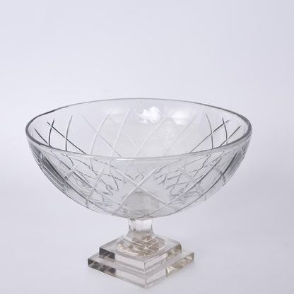 Asscher Hand Cut Pedestal Bowl