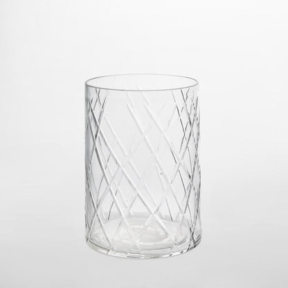 Asscher Hand Cut Cylinder Vase SML